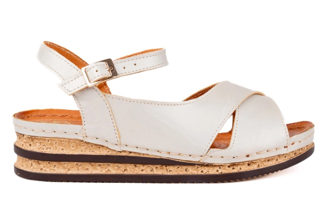 Sandały damskie na koturnie Łukbut 24800-3-L-052 