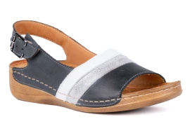 Komfortowe sandały damskie , komfortowe na tęższe stopy Łukbut 11040-3-L-035