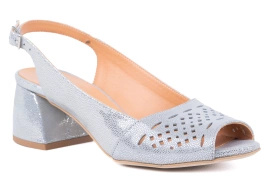 Srebrne sandały damskie Łukbut 21700-3-L-081