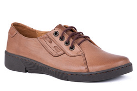 Komfortowe półbuty damskie w beżu . Łukbut 5100-3-J-153