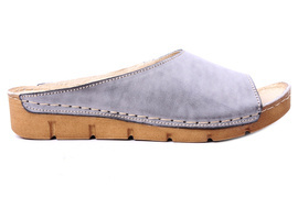 Płaskie klapki damskie niebieski pudrowy Łukbut 1434