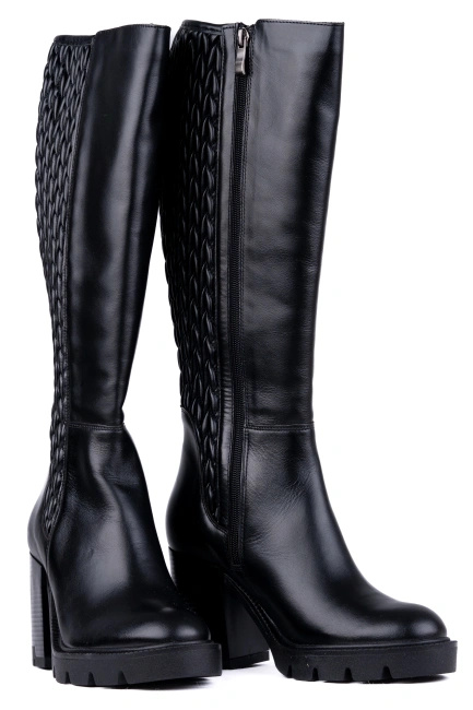 Kozaki damskie skórzane na szerszą łydkę Łukbut 29240-3-Z-001