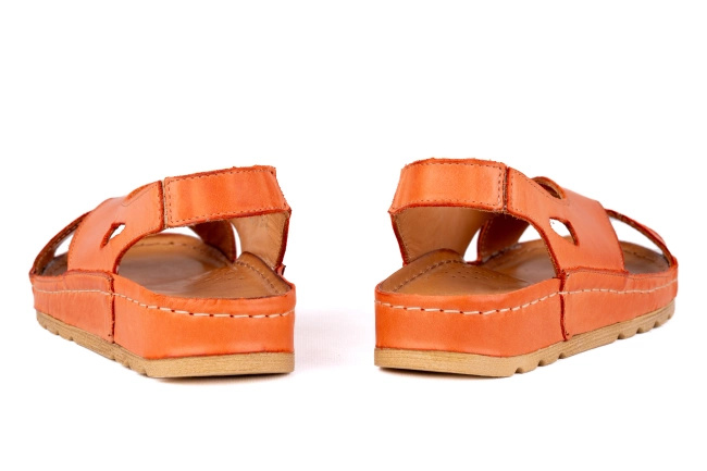 Sandałki na lato pomarańczowe Łukbut 18280-3-L-020 