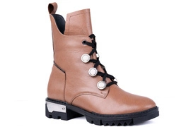 Botki damskie na lekkiej traktorowej podeszwie Łukbut 22790-3-Z-153