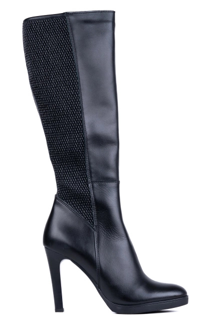 Kozaki damskie skórzane na szerszą łydkę Łukbut 29300-3-Z-001 