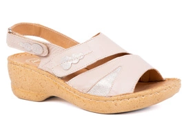 Sandały damskie w kolorze jaśminowym ochraniające haluksy Łukbut 13910-3-L-584