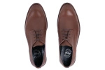 Klasyczne brązowe wizytowe półbuty męskie Łukbut 24930-4-J-330