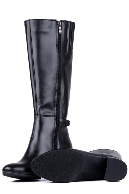 Kozaki damskie skórzane na szerszą łydkę Łukbut 29230-3-Z-001