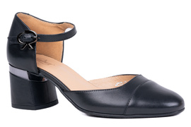 Czółenka damskie na obcasie z odkrytymi bokami Łukbut 24360-3-J-100