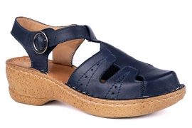 Sandały damskie na platformie z atypoślizgiem, granatowe Łukbut 06550-3-L-220