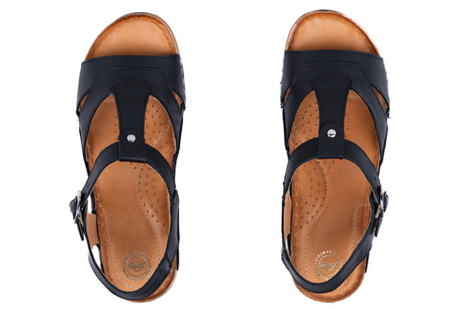 Sandały damskie na szersze stopy komfortowe Łukbut 11010-3-L-100 
