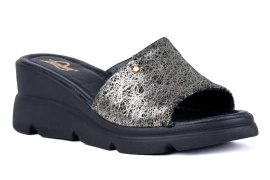 Eleganckie klapki na obcasie Łukbut 26890-3-L-684