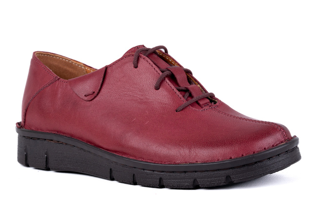 Półbuty damskie komfortowe wiązane , na szersze stopy Łukbut 17970-3-J-209 