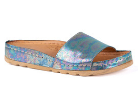 Klapki komfortowe damskie turkusowe Łukbut 1545