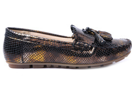 Skórzane mokasyny damskie Łukbut 718