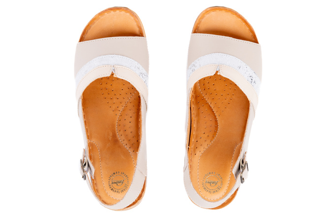 Komfortowe sandały damskie , komfortowe na tęższe stopy Łukbut 11040-3-L-380 