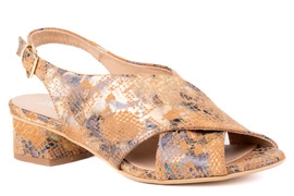 Sandały damskie na klocku Łukbut 23730-3-L-686