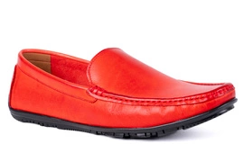 Mokasyny męskie czerwone Łukbut 22290-4-J-065