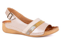 Komfortowe sandały damskie , komfortowe na tęższe stopy Łukbut 11040-3-L-546