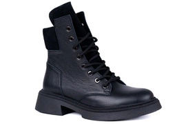 Czarne trapery damskie Łukbut 23010-3-Z-001