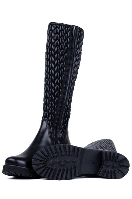 Kozaki damskie skórzane na szerszą łydkę Łukbut 29260-3-Z-001 