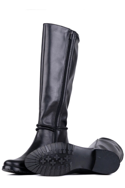 Kozaki damskie skórzane na szerszą łydkę Łukbut 29280-3-Z-001