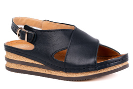 Sandały damskie na koturnie 16160-3-L-100