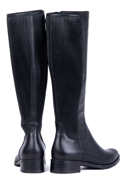 Kozaki damskie skórzane na szerszą łydkę Łukbut 29530-3-Z-001