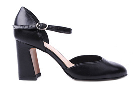 Czółenka damskie czarne z odkrytymi bokami Edeo 3503/001