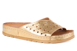 Klapki damskie Łukbut złote 18180-3-L-626