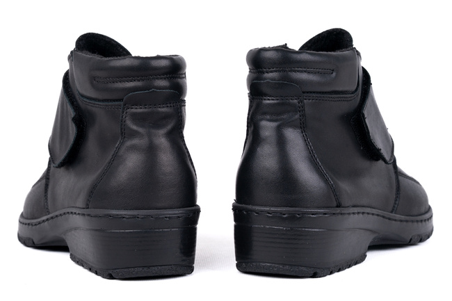 Trzewiki damskie czarne Łukbut 13690-3-Z-100 