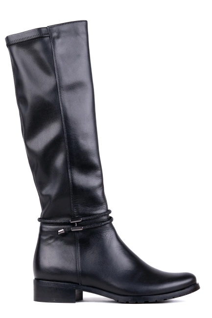 Kozaki damskie skórzane na szerszą łydkę Łukbut 29280-3-Z-001