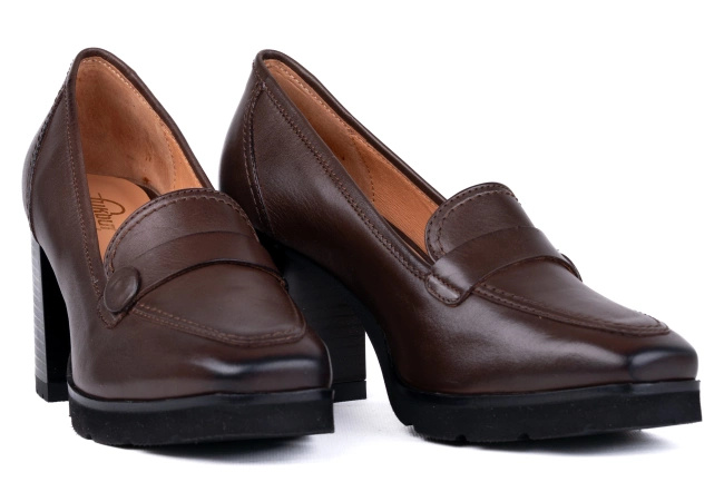 Skórzane czółenka damskie Łukbut 29010-3-J-330 