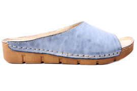 Płaskie klapki damskie pudrowy granat Łukbut 1434