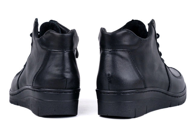 Botki damskie komfortowe na koturnie Łukbut 19160-3-Z-001