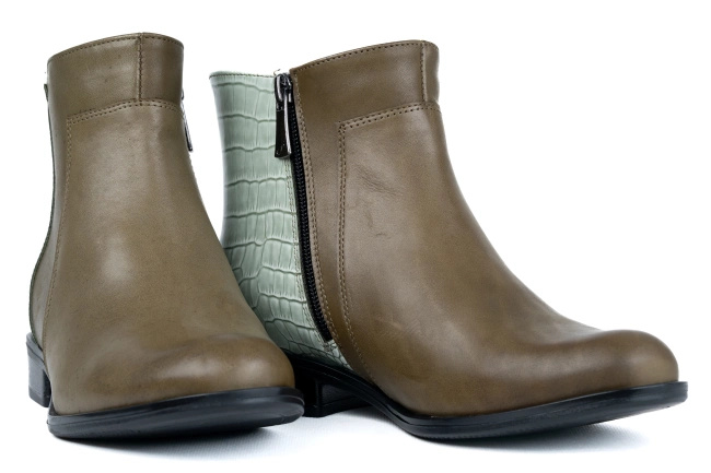 Botki damskie oliwka Łukbut 13270-3-Z-010-138