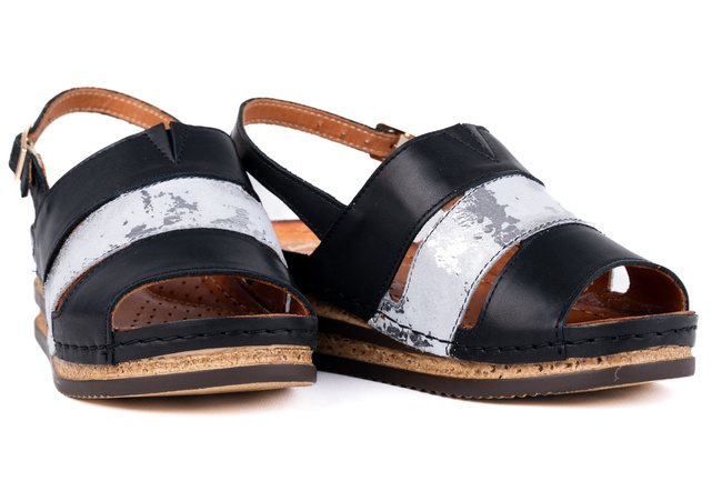 Sandały damskie na koturnie Łukbut 24780-3-L-100