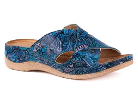 Damskie klapki na niskim koturnie Łukbut 1553