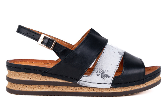 Sandały damskie na koturnie Łukbut 24780-3-L-100