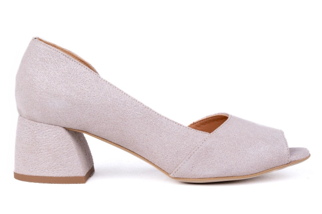 Różowe czółenka z odkrytym noskiem 21810-3-L-283