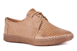 Damskie półbuty komfortowe beżowe  Łukbut 15340-3-W-050