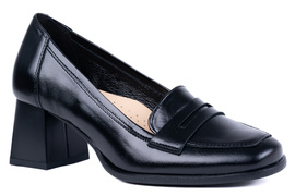 Skórzane czółenka damskie na słupku Łukbut 23270-3-J-001