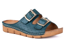 Klapki na lato damskie zapinane na sprzączki 20840-3-L-435