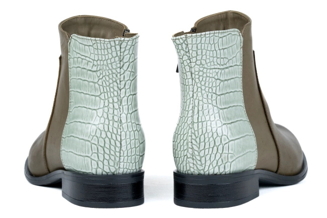 Botki damskie oliwka Łukbut 13270-3-Z-010-138