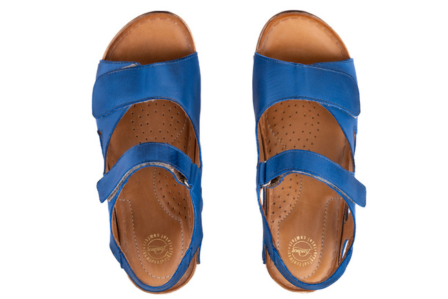 Sandały damskie niebieskie komfortowe Łukbut 16420-3-L-018 