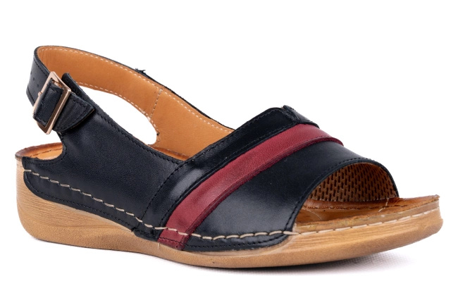 Komfortowe sandały damskie , komfortowe na tęższe stopy Łukbut 11040-3-L-100 