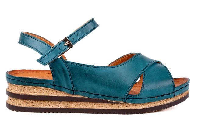 Sandały damskie na koturnie Łukbut 24800-3-L-435