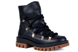 Czarne trekkingi damskie Łukbut 23080-3-Z-001