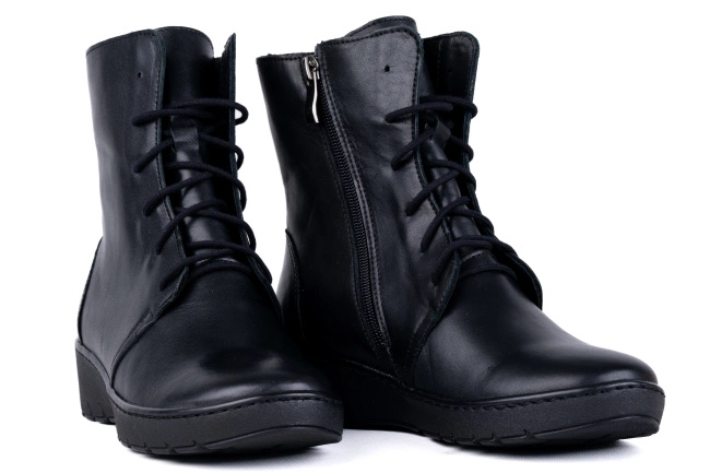 Trzewiki damskie czarne Łukbut 14980-3-Z-001