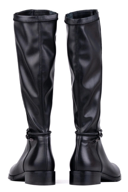 Kozaki damskie skórzane na szerszą łydkę Łukbut 29280-3-Z-001